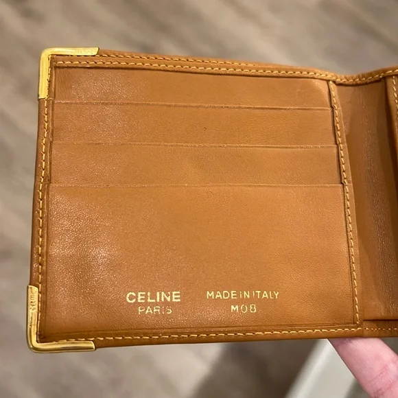 Céline Macadam Triomphe Monogram Bifold Wallet Mens Excellent